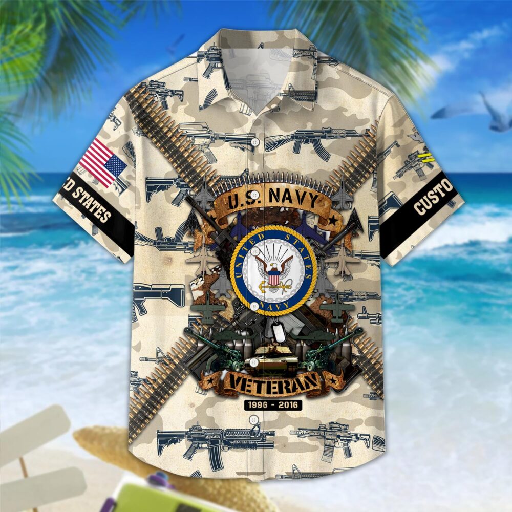 US Navy, E 3 Red - Hawaii Shirt - Image 3