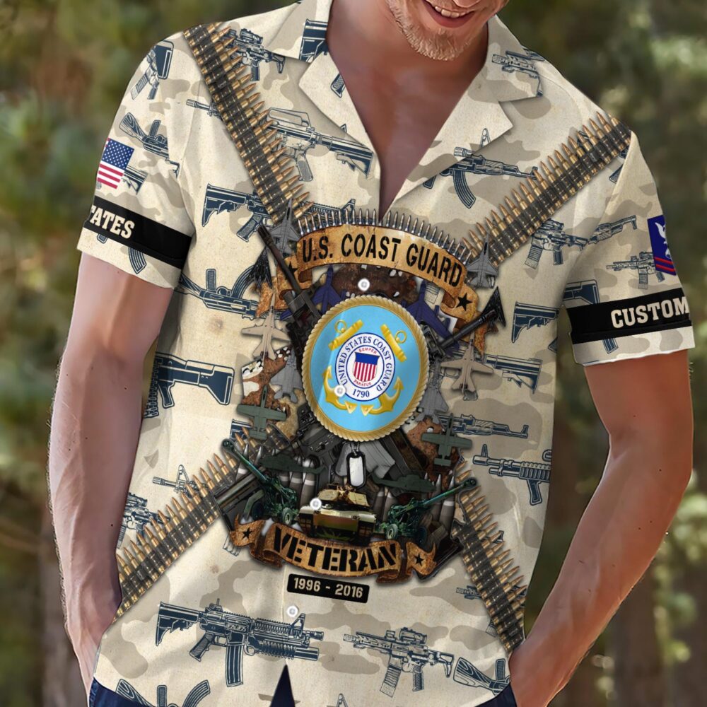 US Coast Guard, E 7 Red - Hawaii Shirt - Image 2