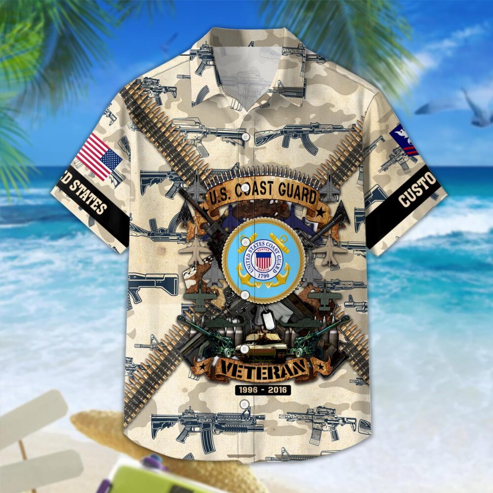 US Coast Guard, E 7 Red - Hawaii Shirt - Image 3