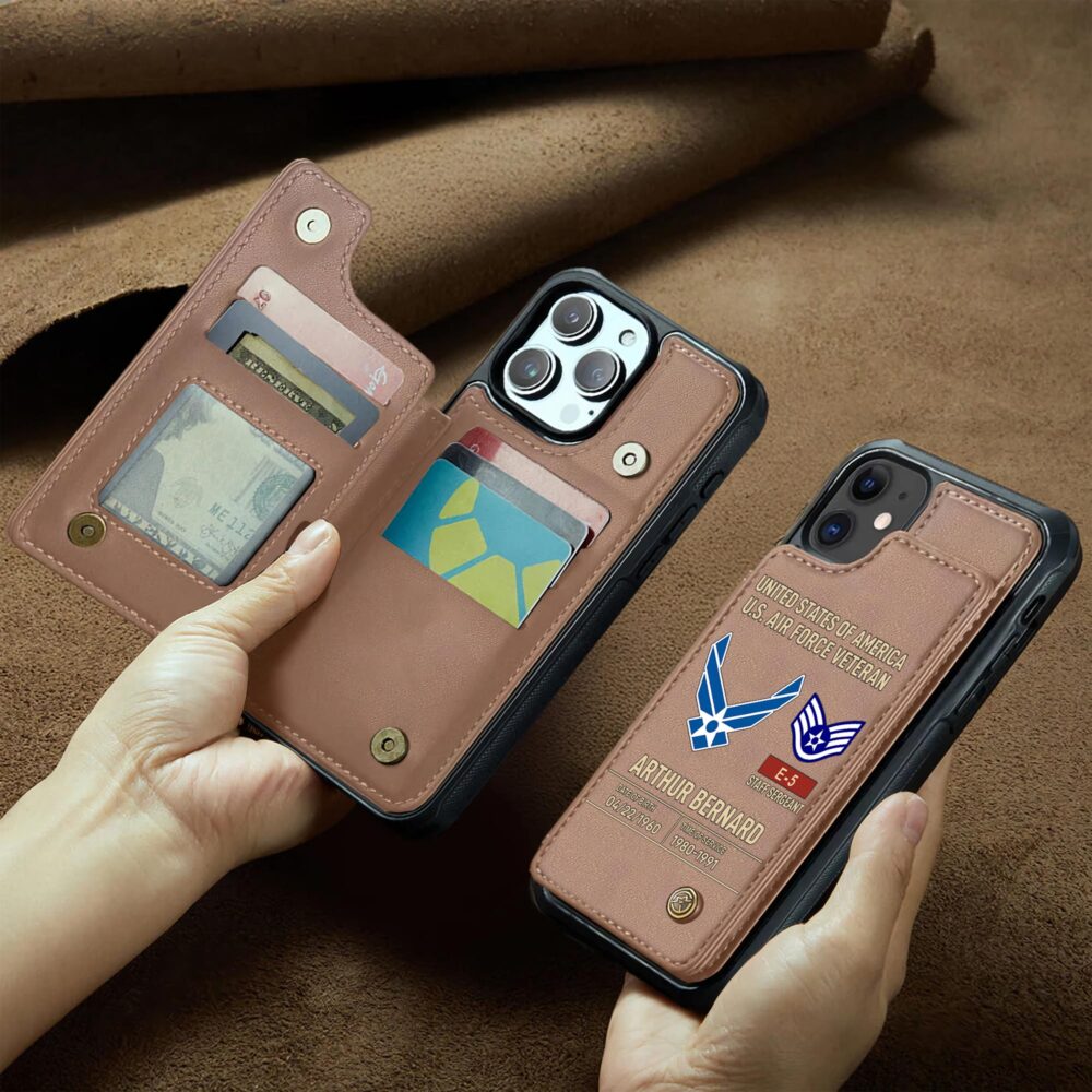 US Air Force , We Own The Sky - Leather Flip Phone Case - Image 2