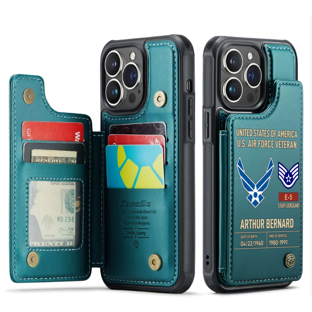 US Air Force , We Own The Sky - Leather Flip Phone Case - Image 5