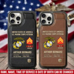 US Marine Corps, Proud To Have Served - Leather Flip Phone Case