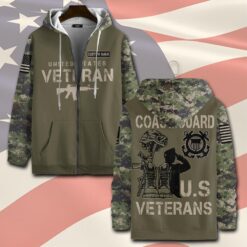 US Coast Guard, E 5 Red - Zip Hoodie