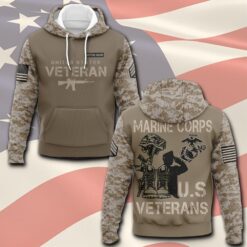 US Marine Corps, American By Birth, Veteran By Choice - Hoodie