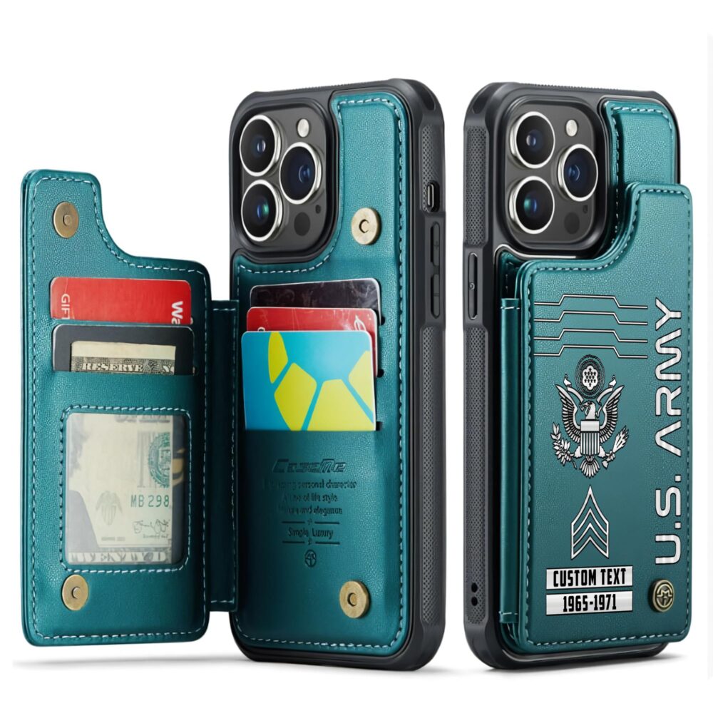 US Army, Honoring All Who Served - Leather Flip Phone Case - Image 5