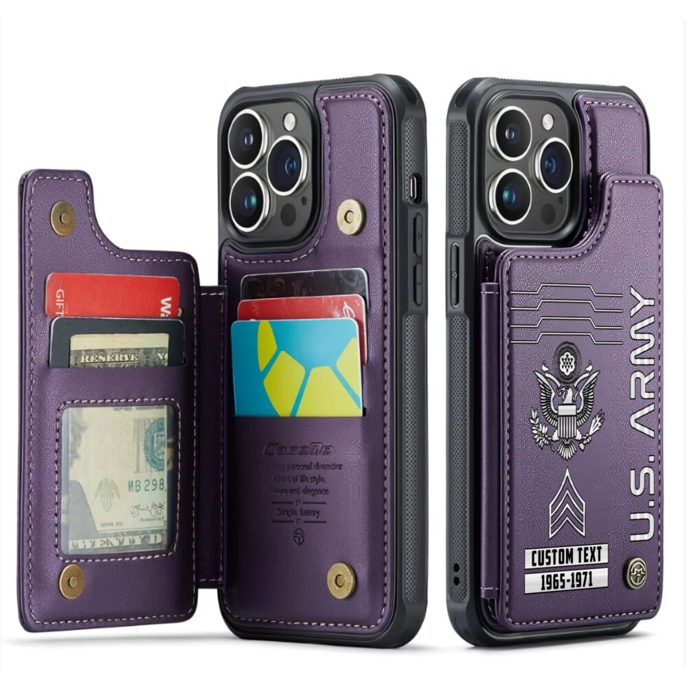 US Army, Honoring All Who Served - Leather Flip Phone Case - Image 6