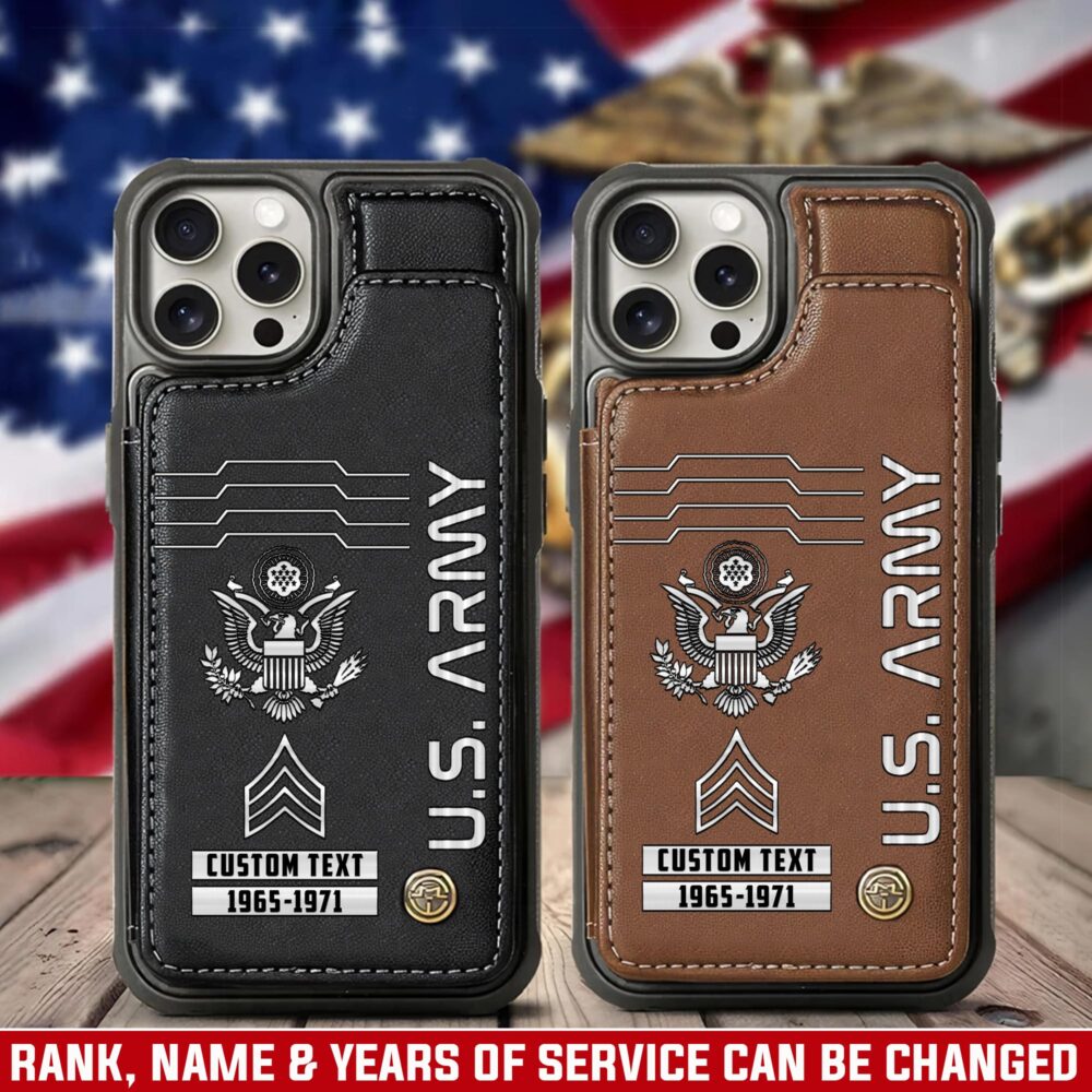 US Army, Honoring All Who Served - Leather Flip Phone Case