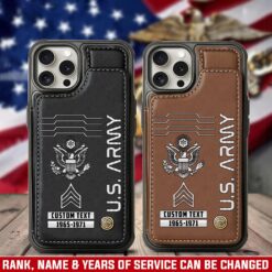 US Army, Honoring All Who Served - Leather Flip Phone Case