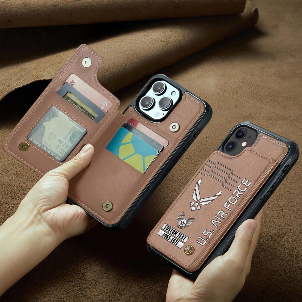 US Air Force , I Walked The Walk - Leather Flip Phone Case - Image 2
