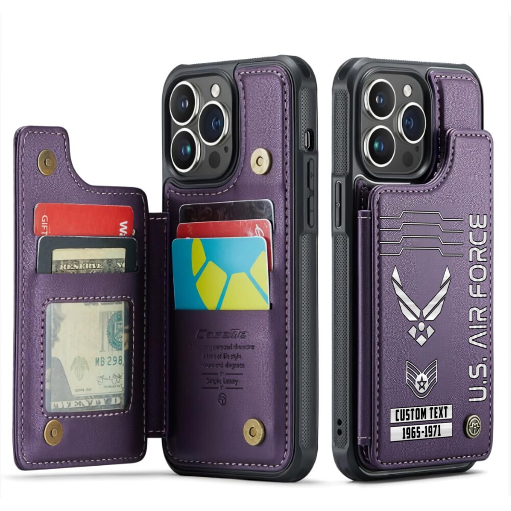 US Air Force , I Walked The Walk - Leather Flip Phone Case - Image 6