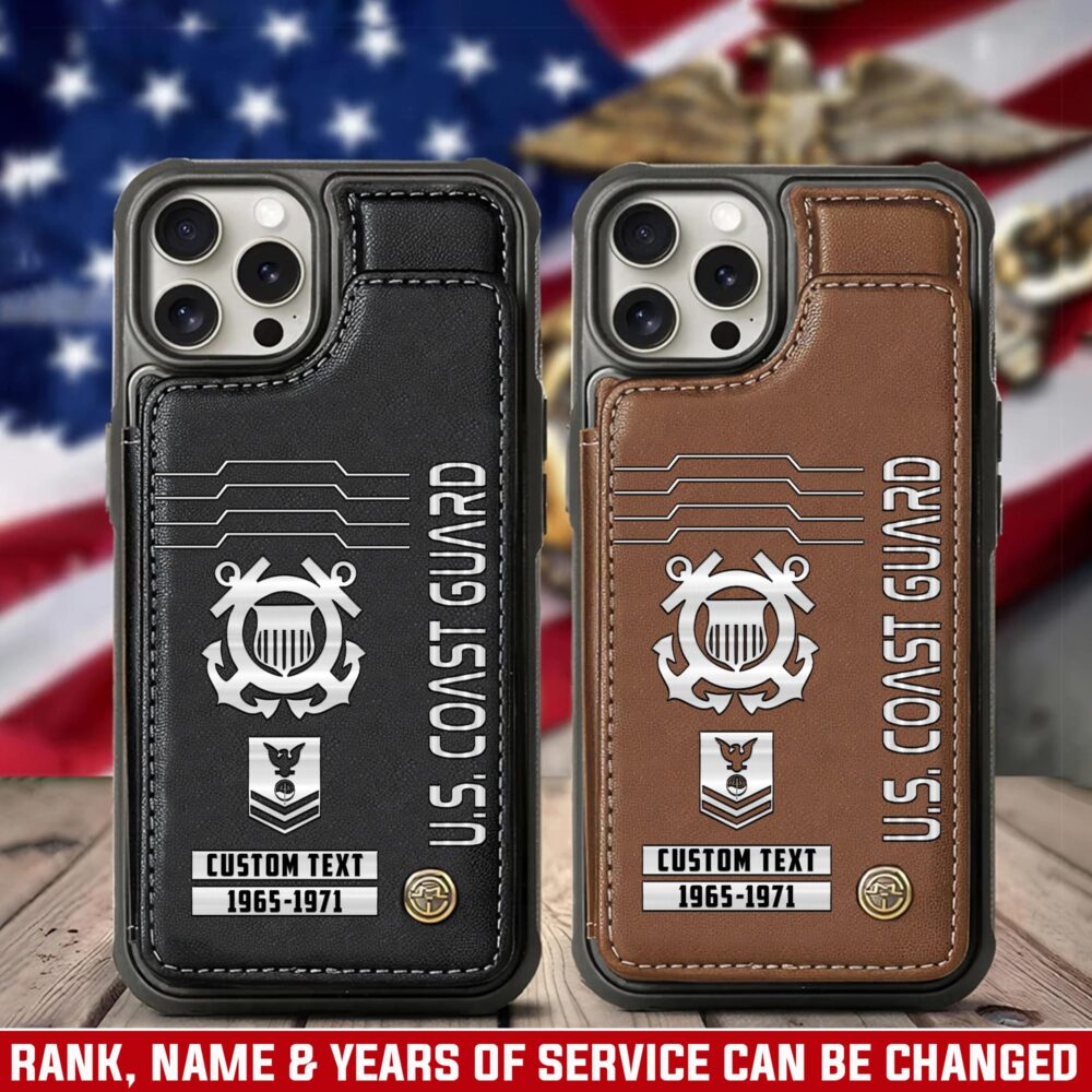 US Coast Guard, No One Gets Left Behind - Leather Flip Phone Case