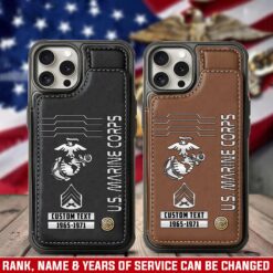 US Marine Corps, Served With Pride - Leather Flip Phone Case
