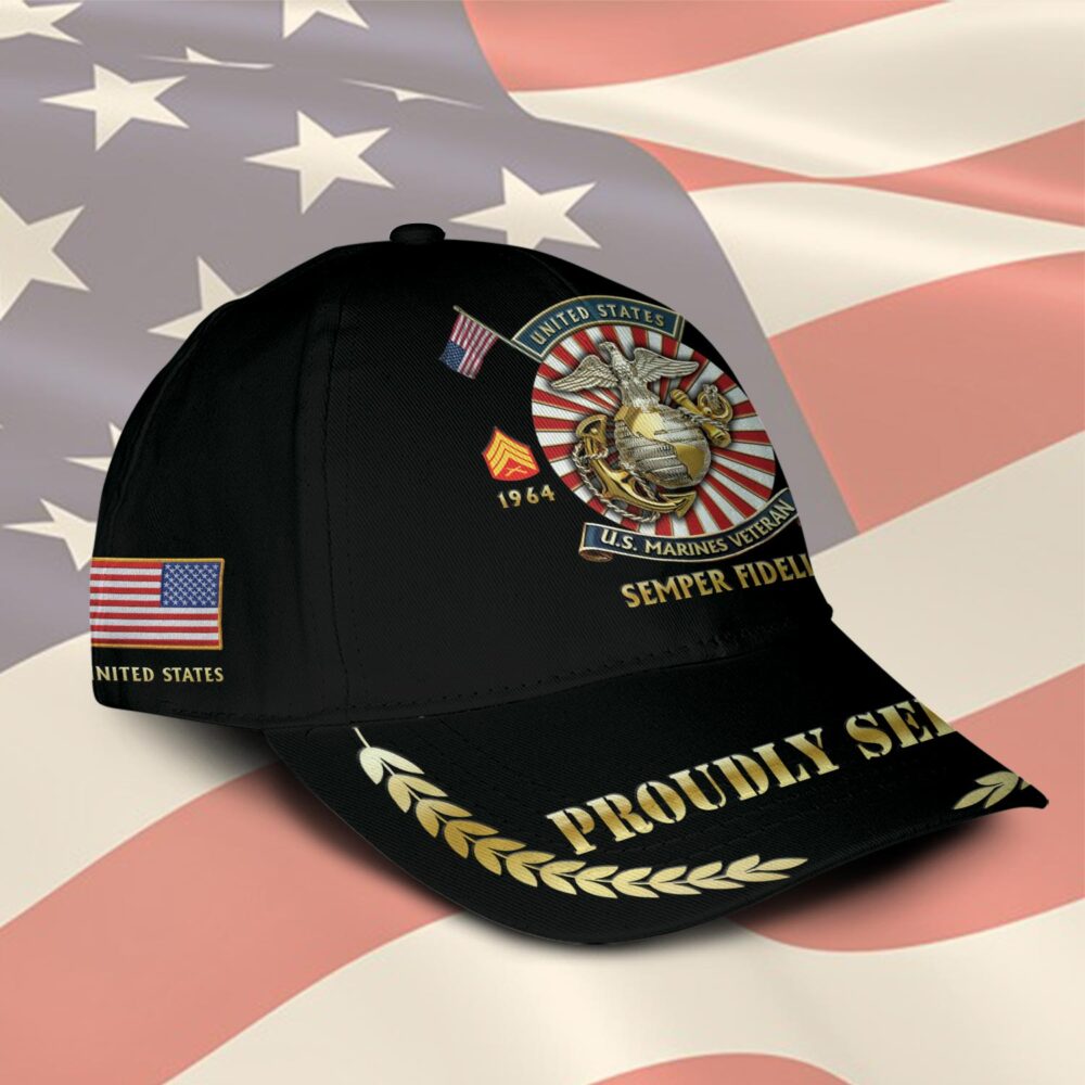 US Marine Corps, E 7 Marines Gunnery Sergeant - Classic Cap - Image 2