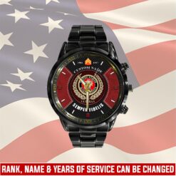 US Marine Corps, E 8 Marines Master Sergeant - Black Stainless Steel Watch