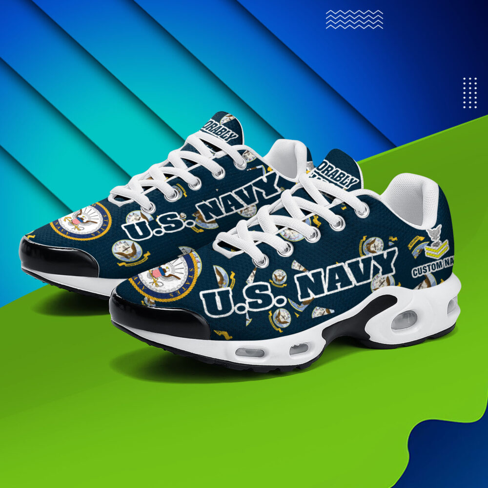 US Navy, Honor, Duty, Service - Air Max Plus Shoes - Image 3
