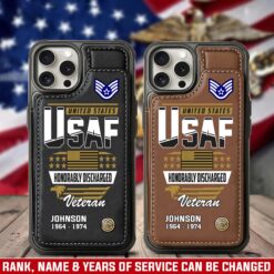 US Air Force , E 8 Air Force First Sergeant - Leather Flip Phone Case