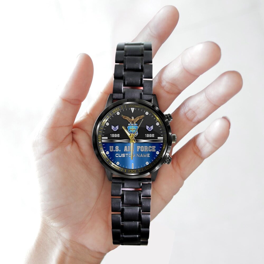 US Air Force, O 4 Air Force Major - Black Stainless Steel Watch - Image 2