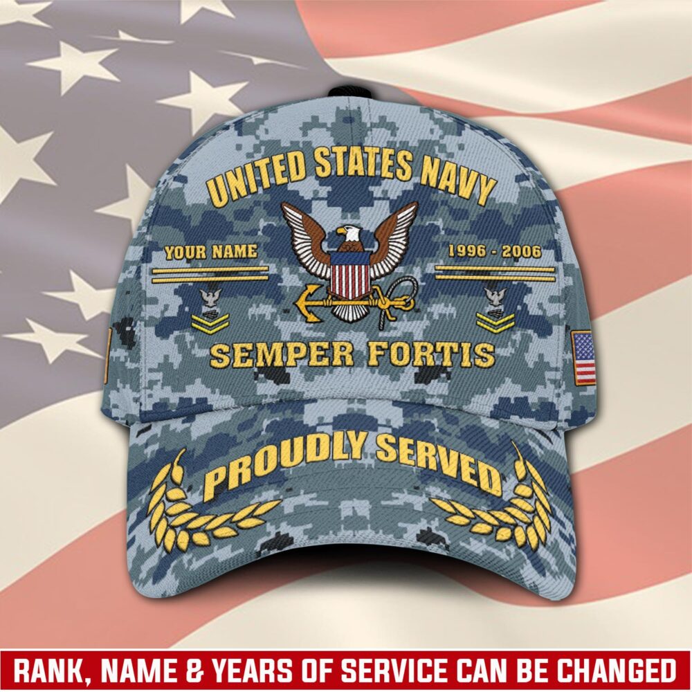 US Navy, Land Of The Free, Because Of The Brave - Classic Cap