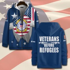 US Coast Guard, E 4 Red - Zip Hoodie