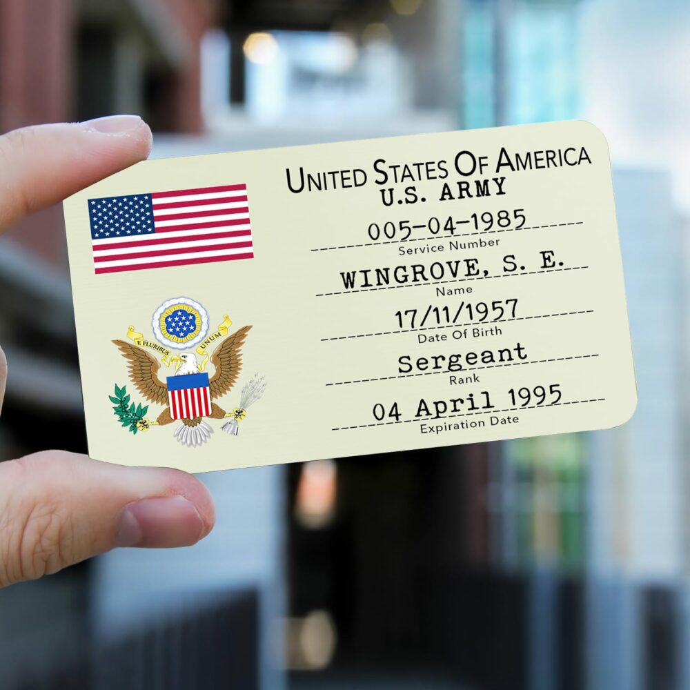 US Army, No One Fights Alone - Printed Metal Card - Image 2