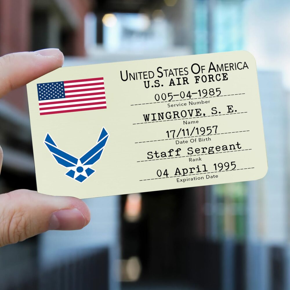 US Air Force , No One Fights Alone - Printed Metal Card - Image 2