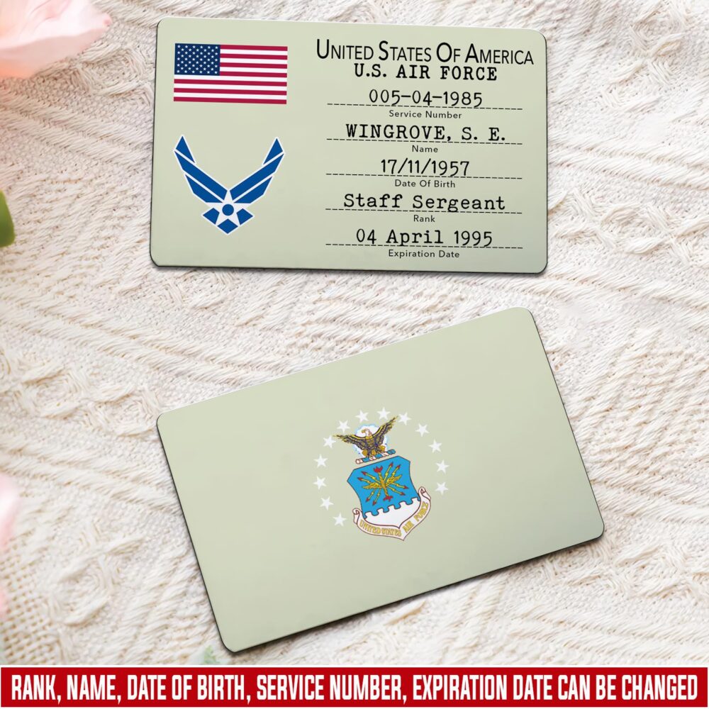 US Air Force , No One Fights Alone - Printed Metal Card
