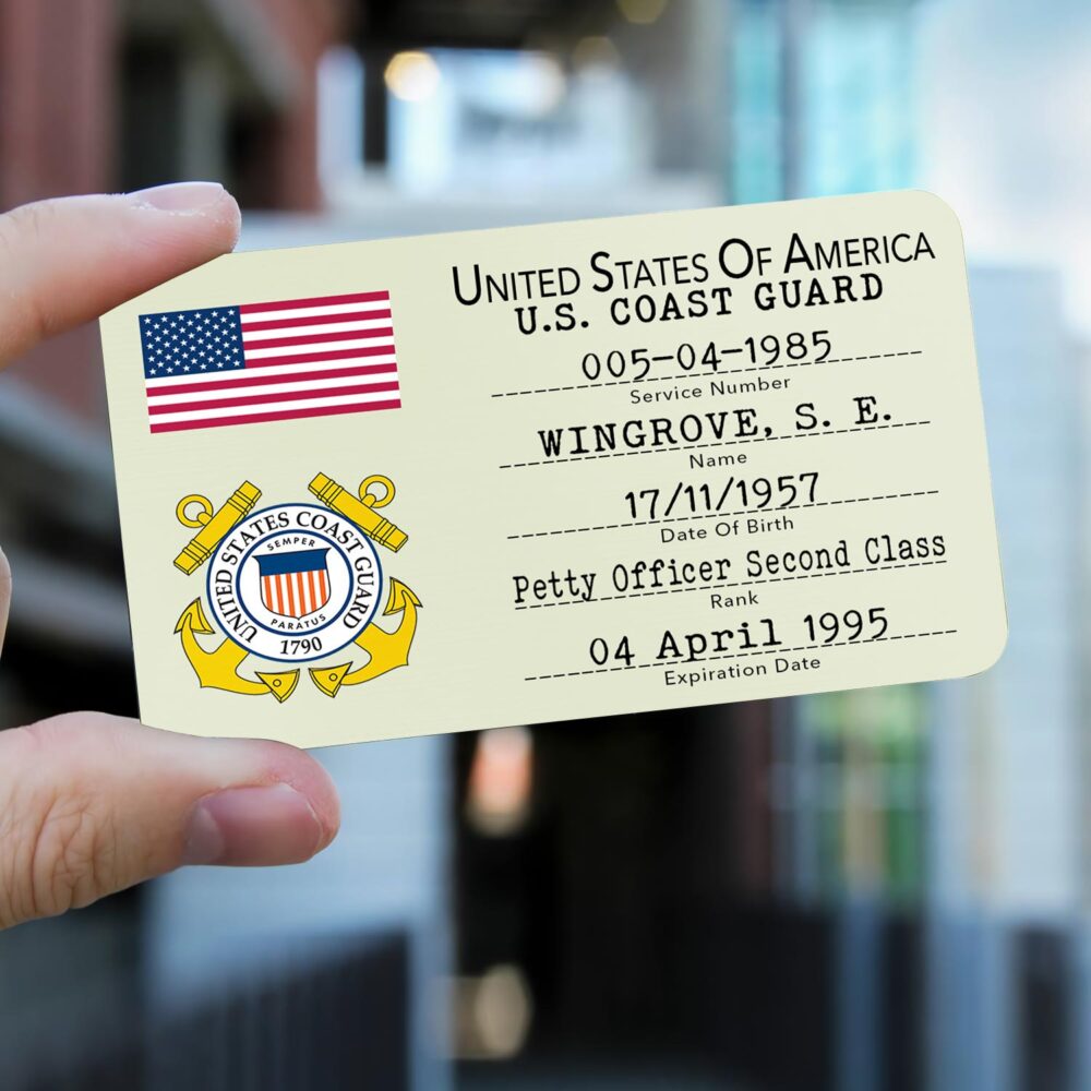 US Coast Guard, I Walked The Walk - Printed Metal Card - Image 2