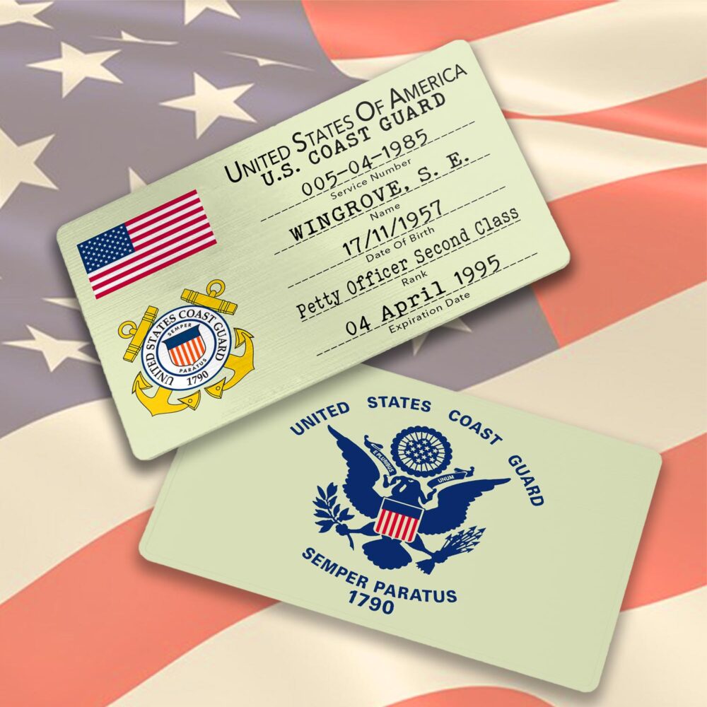 US Coast Guard, I Walked The Walk - Printed Metal Card - Image 3