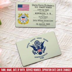 US Coast Guard, I Walked The Walk - Printed Metal Card