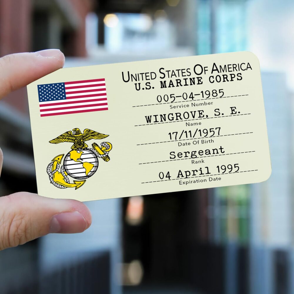 US Marine Corps, Served With Pride - Printed Metal Card - Image 2