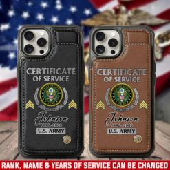 US Army, Defender of Freedom - Leather Flip Phone Case