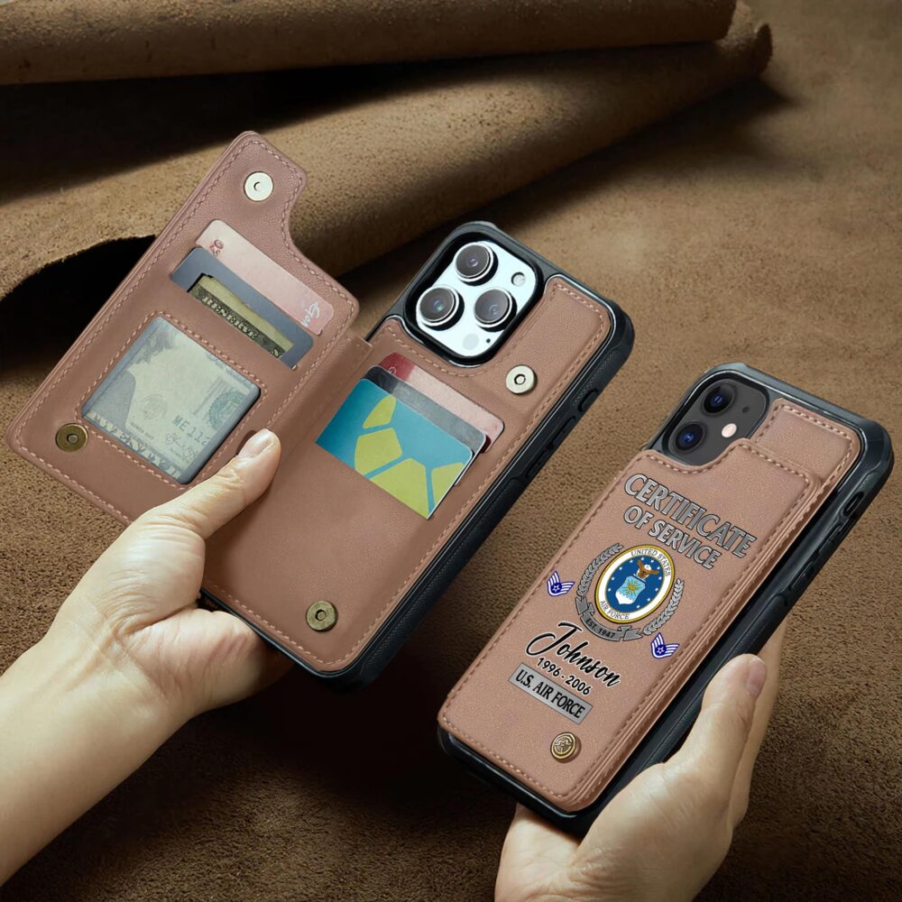 US Air Force , E 6 Air Force Technical Sergeant - Leather Flip Phone Case - Image 2