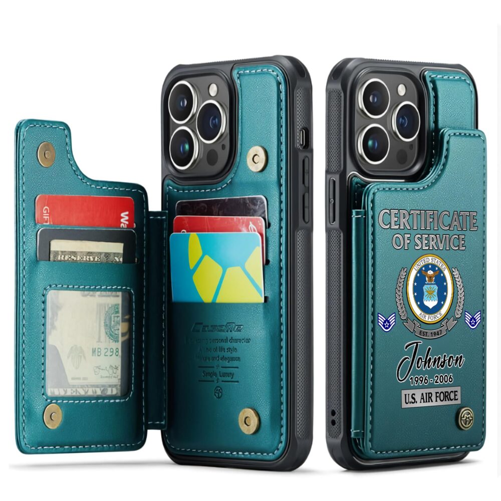 US Air Force , E 6 Air Force Technical Sergeant - Leather Flip Phone Case - Image 5