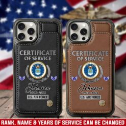 US Air Force , E 6 Air Force Technical Sergeant - Leather Flip Phone Case