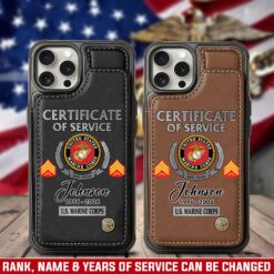 US Marine Corps, O 3 Marines Captain - Leather Flip Phone Case