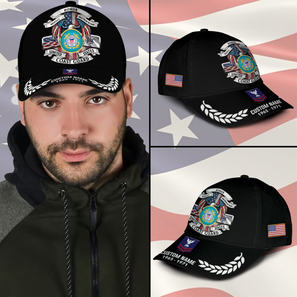 US Coast Guard, E 8 Gold - Classic Cap - Image 3