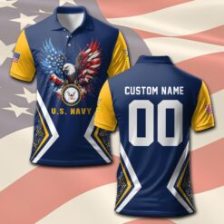 US Navy, E 8 Gold - Polo Shirt