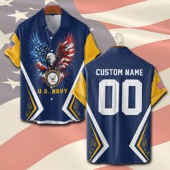 US Navy, By Sea, Air and Land - Short Sleeve Button Shirt