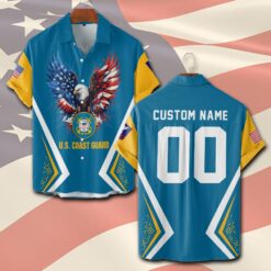 US Coast Guard, Duty, Honor, Country - Short Sleeve Button Shirt