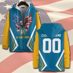 US Coast Guard, Honor, Duty, Service - Zip Hoodie
