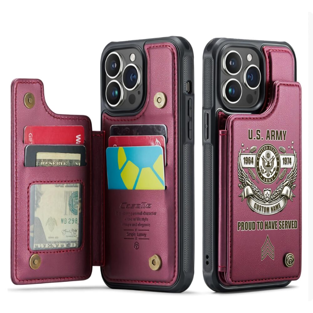 US Army, O 4 Army Major - Leather Flip Phone Case - Image 4