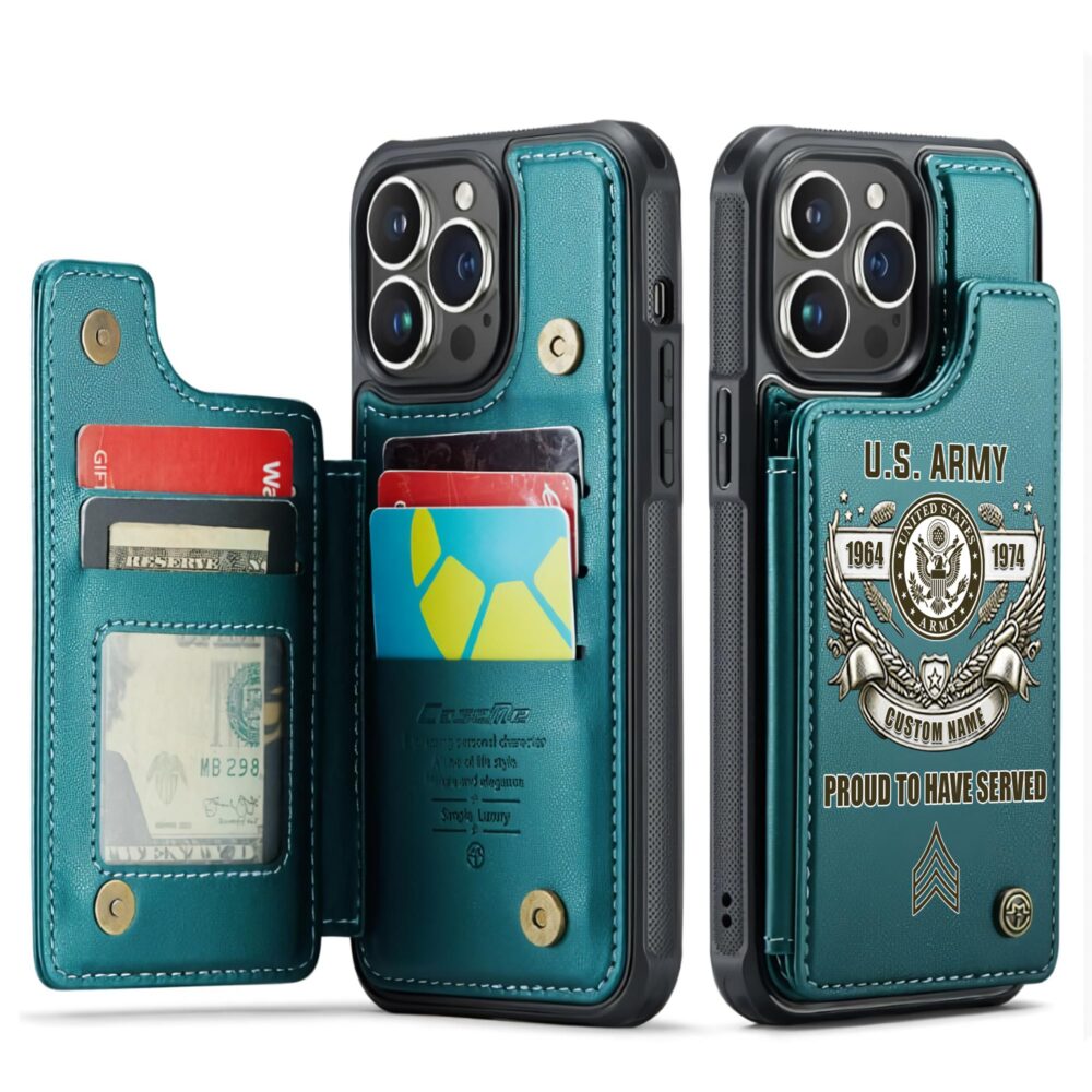 US Army, O 4 Army Major - Leather Flip Phone Case - Image 5