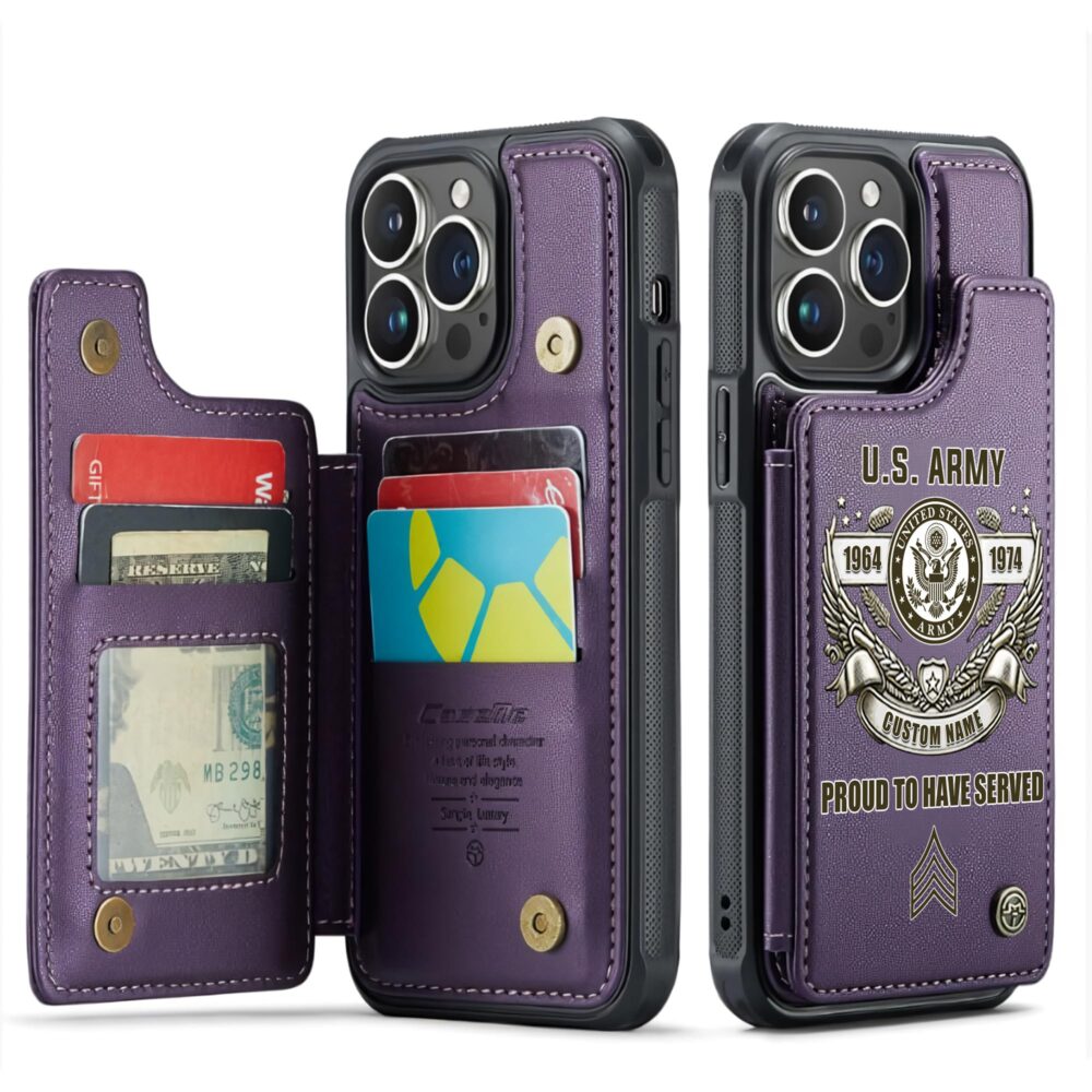 US Army, O 4 Army Major - Leather Flip Phone Case - Image 6