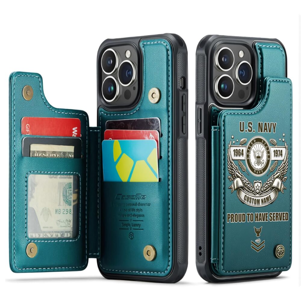 US Navy, Lest We Forget - Leather Flip Phone Case - Image 5