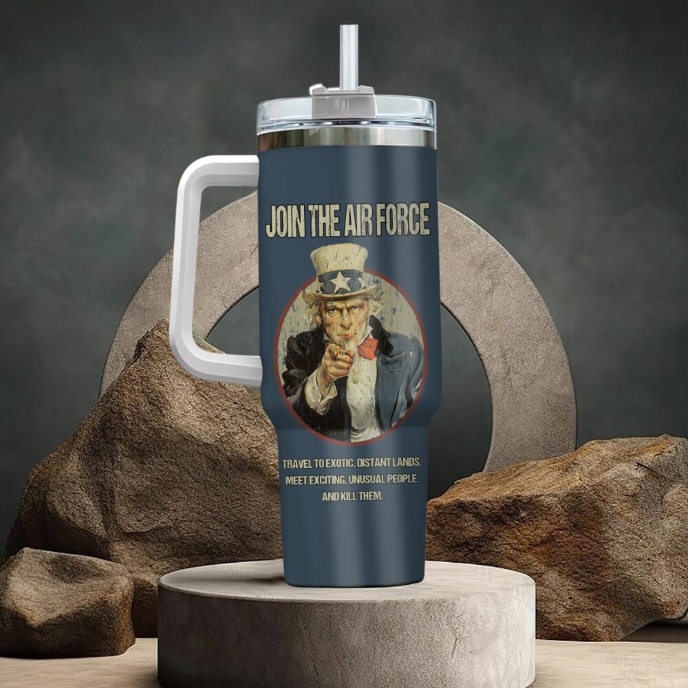 US Air Force , E 7 Air Force First Sergeant - Stainless Steel Tumbler 40oz - Image 3