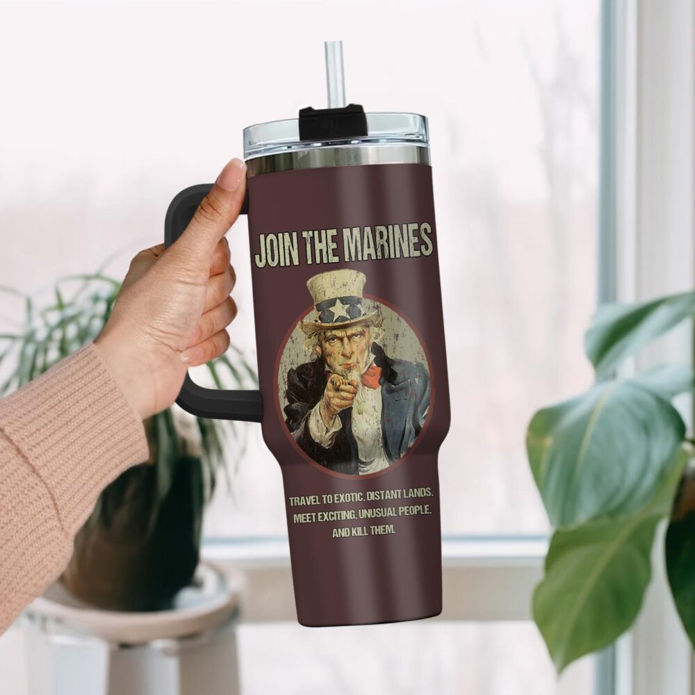 US Marine Corps, All Gave Some, Some Gave All - Stainless Steel Tumbler 40oz - Image 2