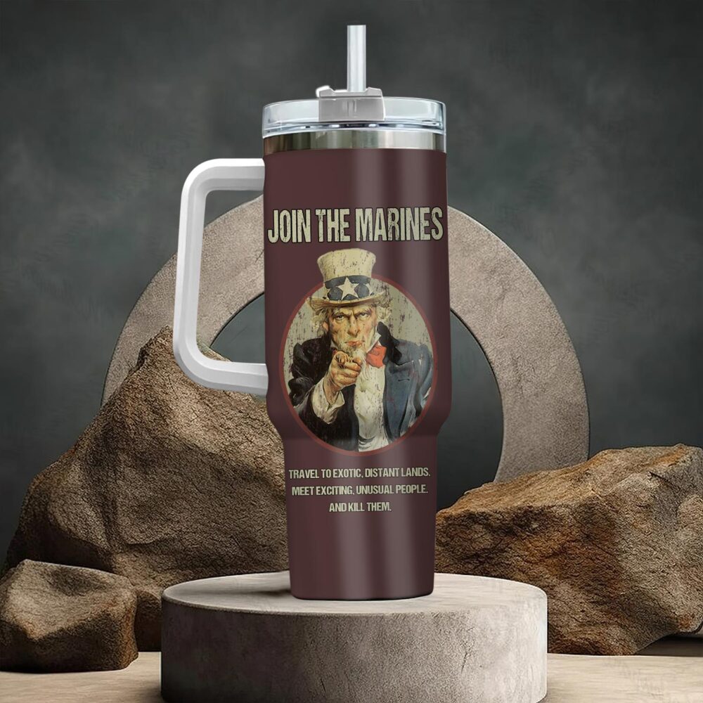US Marine Corps, All Gave Some, Some Gave All - Stainless Steel Tumbler 40oz - Image 3