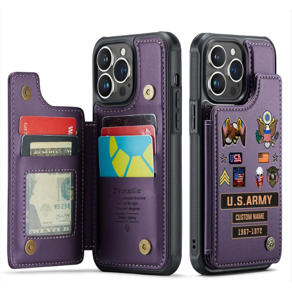 US Army, This We’ll Defend - Leather Flip Phone Case - Image 6