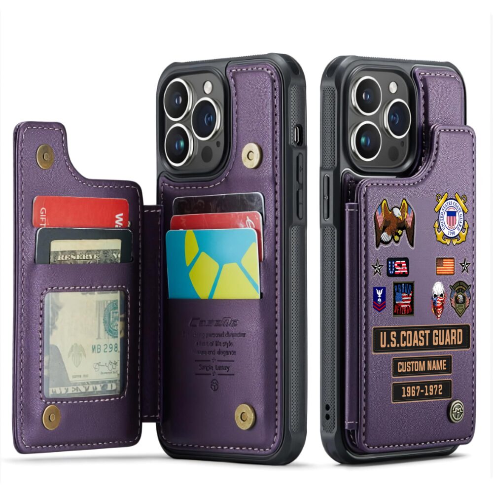 US Coast Guard, Life And Pride - Leather Flip Phone Case - Image 6