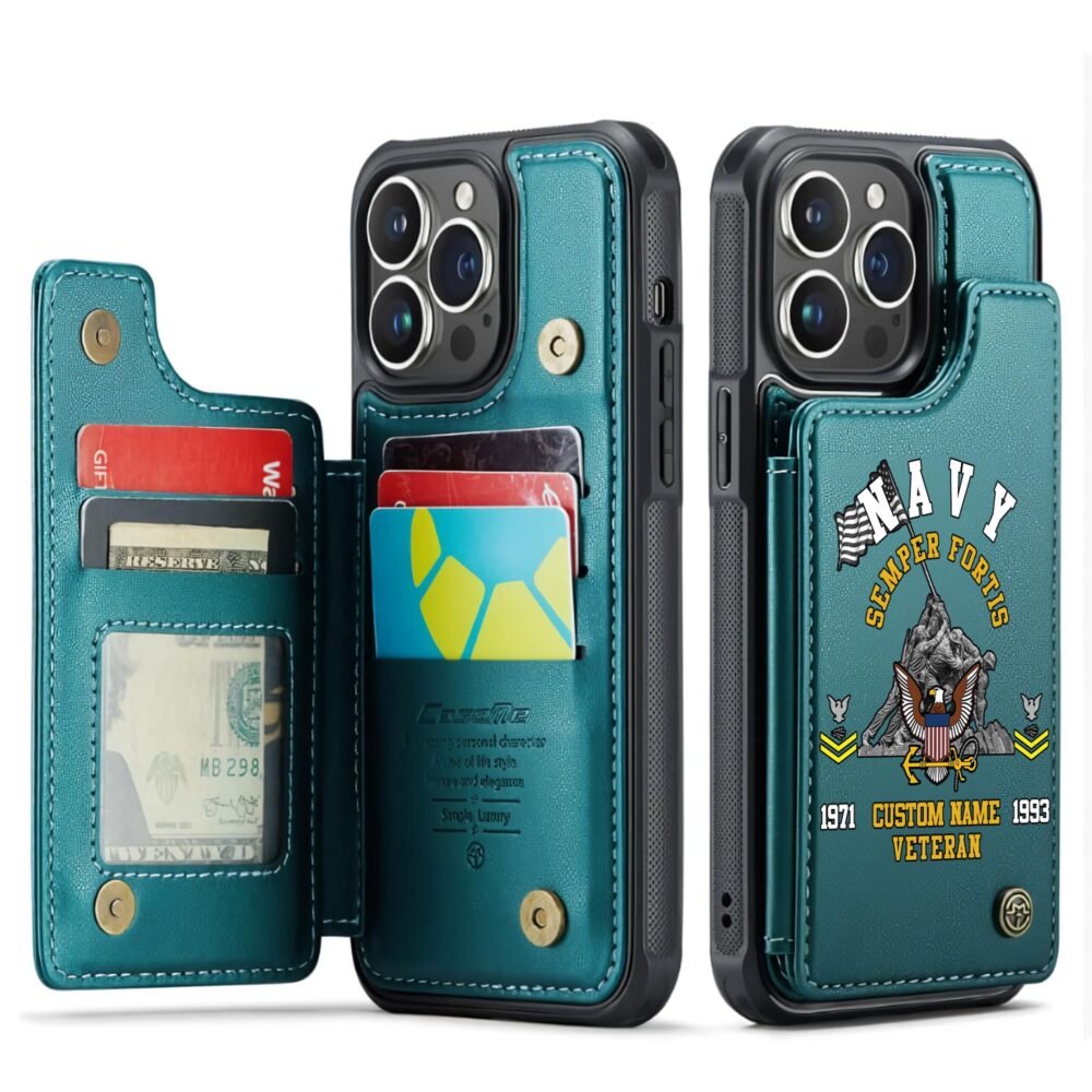 US Navy, Life And Pride - Leather Flip Phone Case - Image 5
